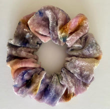 Purple Floral Velvet scrunchies