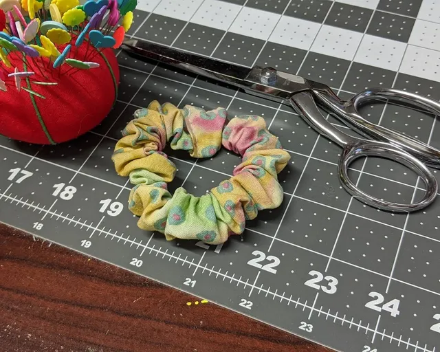 Purple Floral Velvet scrunchies