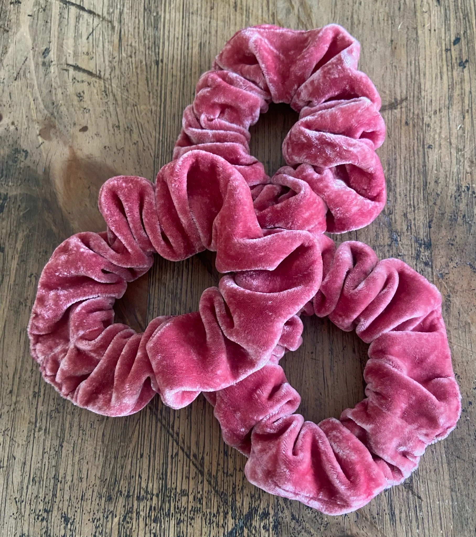 Rose Velvet Scrunchies