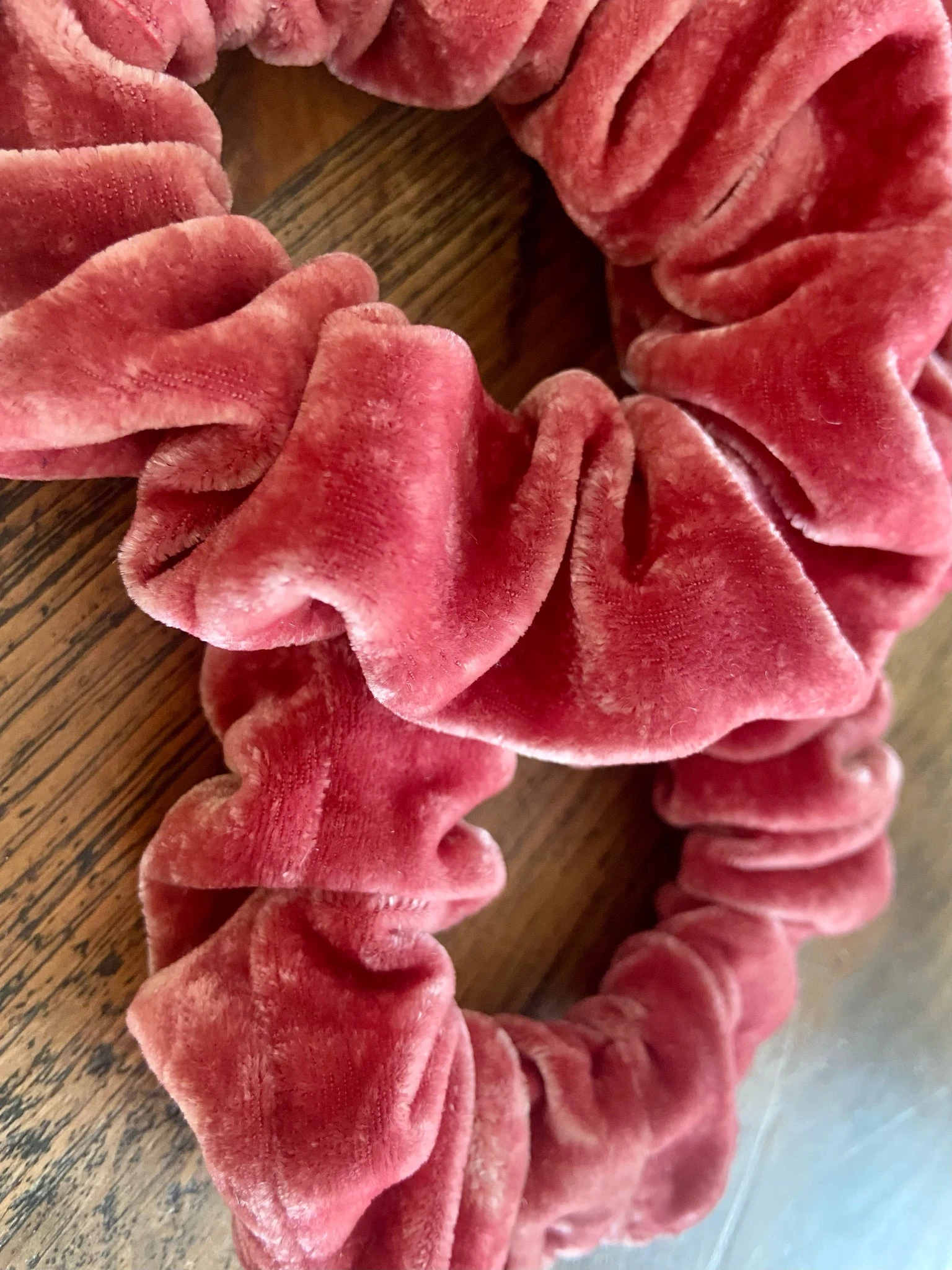 Rose Velvet Scrunchies
